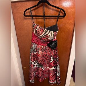 Animal print prom dress